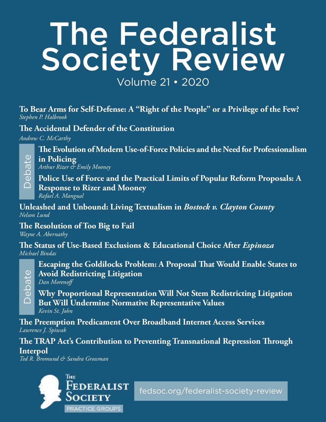 Federalist Society Review, Volume 21 | The Federalist Society